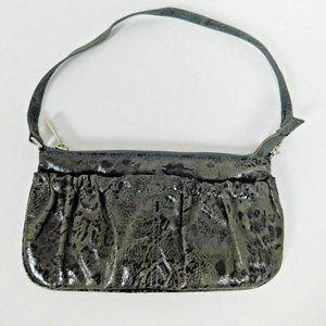 Express Gray Black Animal Print Wristlet Clutch Wallet Bag